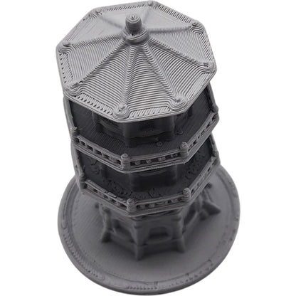 Octagonal Tower Miniature – Multi-Level Eight-Sided Fantasy Building for Tabletop Terrain, RPG Maps & Dioramas – 3D Printed in Canada