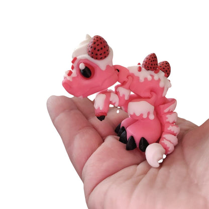 Baby Cupcake Dragon Figurine – Articulated Dessert-Themed Fantasy Creature Collectible – 3D Printed in Canada