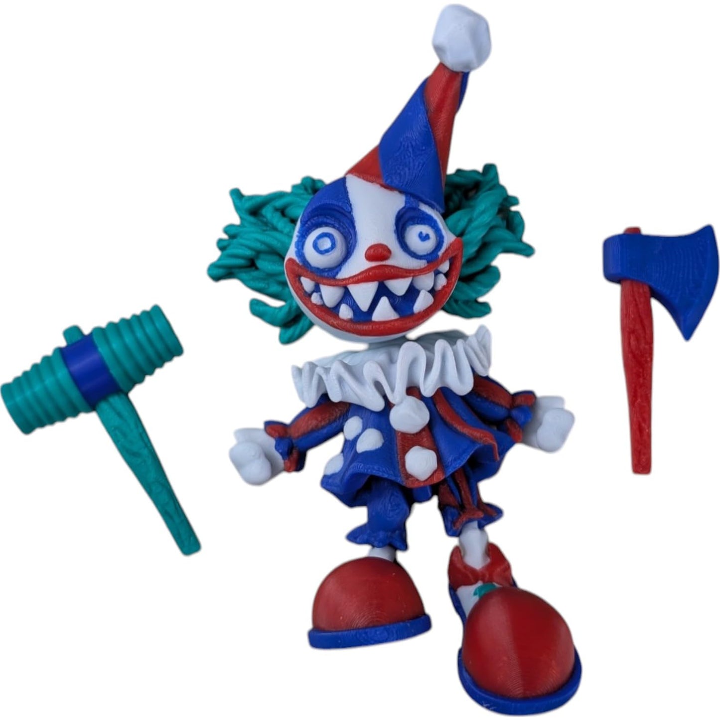 Articulated Creepy Clown Figurine – Spooky Stress Relief Toy & Collectible for Teens & Adults – 3D Printed in Canada