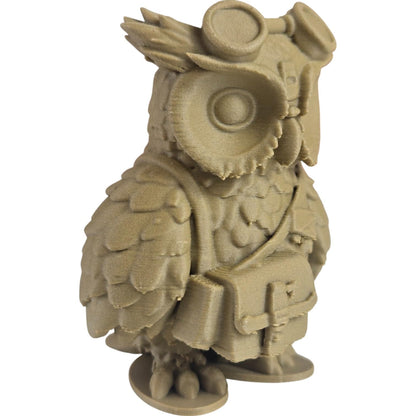 The Messenger Owl Figurine – Fantasy Owl Courier with Goggles & Satchel – Owls & Dragons Collection – Paintable Display Miniature – 3D Printed in Canada