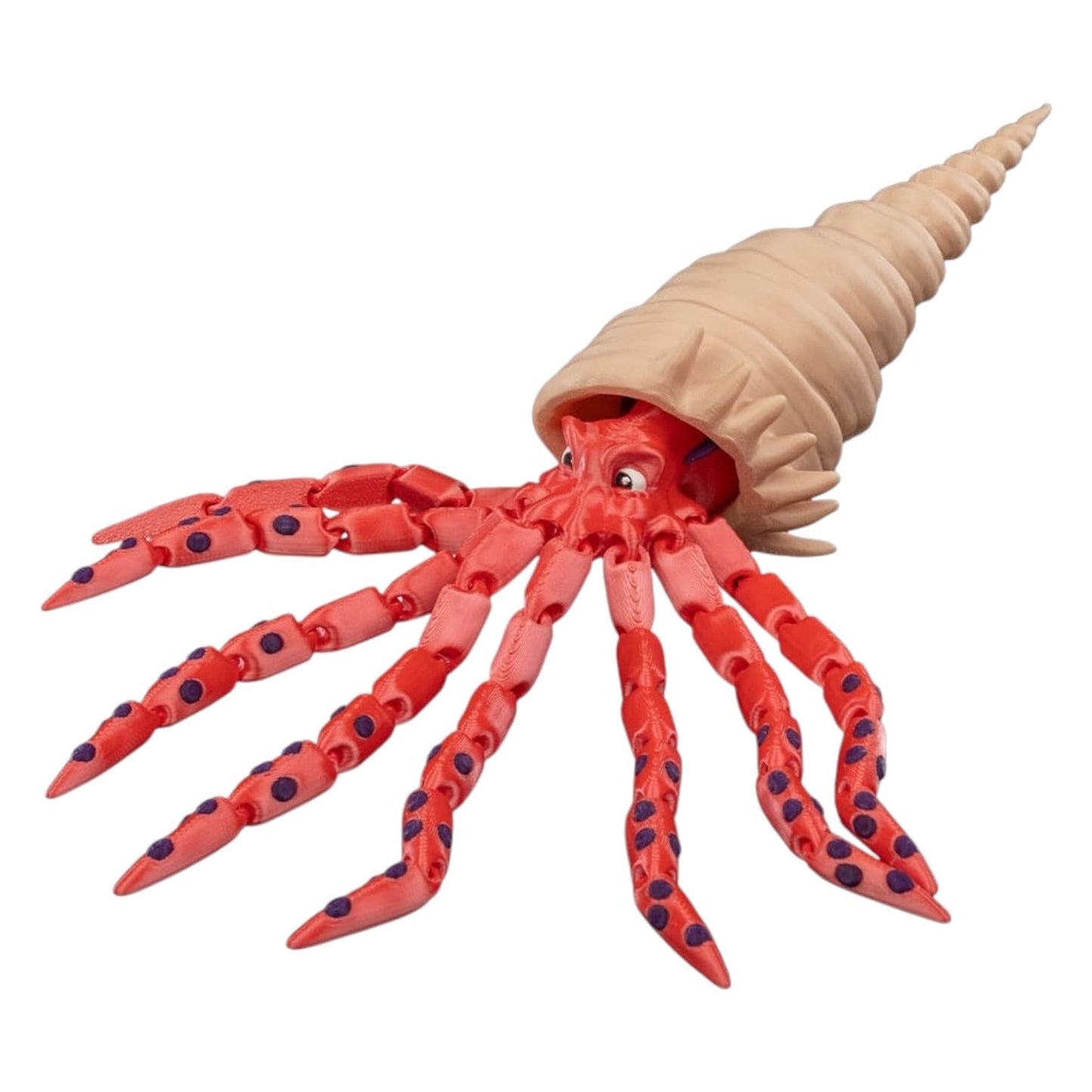 Articulated Finn The Bigfin Squid Figurine – Deep Sea Desk Fidget for Teens & Adults – Stress Relief & Collectible – 3D Printed in Canada