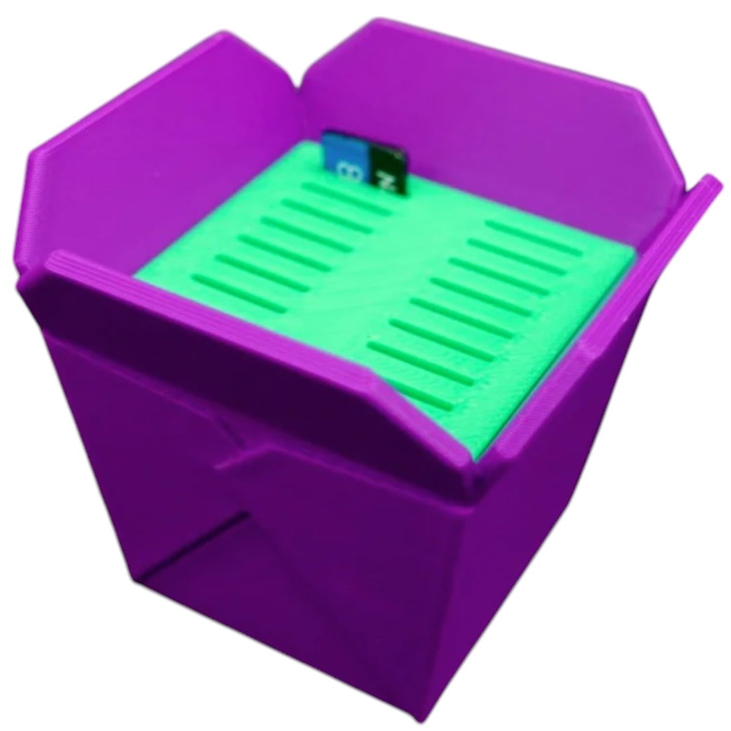 Micro SD Card Holder – Mini Chinese Takeout Box Organizer for Creators & Gamers – Fun Desk Storage Prop – 3D Printed in Canada