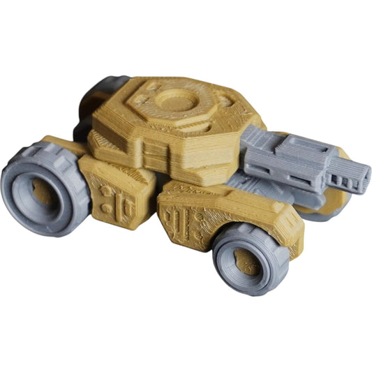 Outrider Tank – 3D Printed Model Kit (11 Parts) – Poseable Armored Vehicle for Display & Dioramas – 3D Printed in Canada