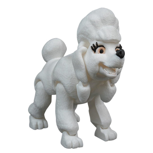 Lizzie The Poodle Figurine – Articulated Desk Fidget for Teens & Adults – Elegant Dog Collectible – 3D Printed in Canada