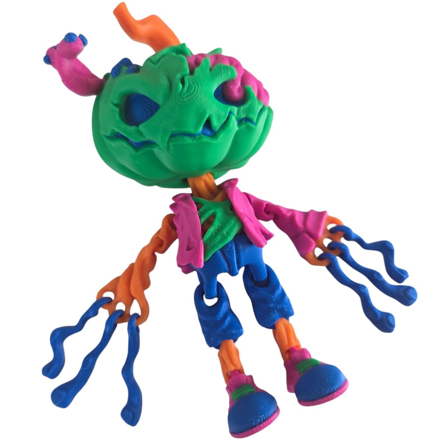 Rotten Pumpkin Boy Figurine – Creepy Halloween Zombie Style Collectible Figure for Display, Fidgeting & Desk Decor – 3D Printed in Canada