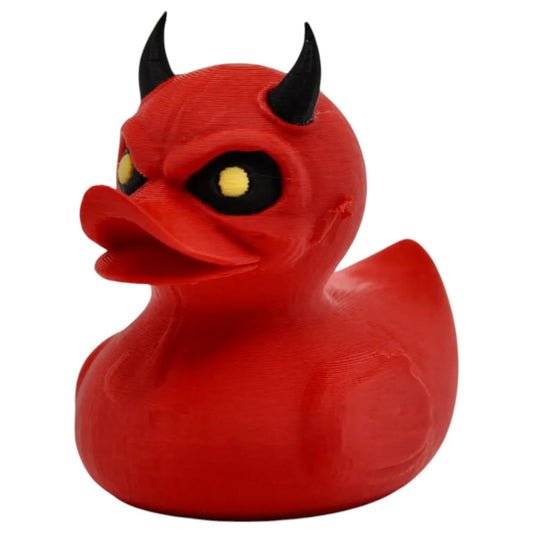 Devil Duck Collectible Figurine – Funny Duck for Ducking Jeeps – Halloween Gothic Desk Decor – Spooky Gift for Horror Fans – PLA 3D Print – 3D Printed in Canada