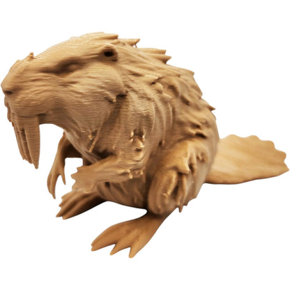 Mutated Beaver Figurine – Creepy Cryptid Woodland Horror Display for Fantasy Collections – 3D Printed in Canada