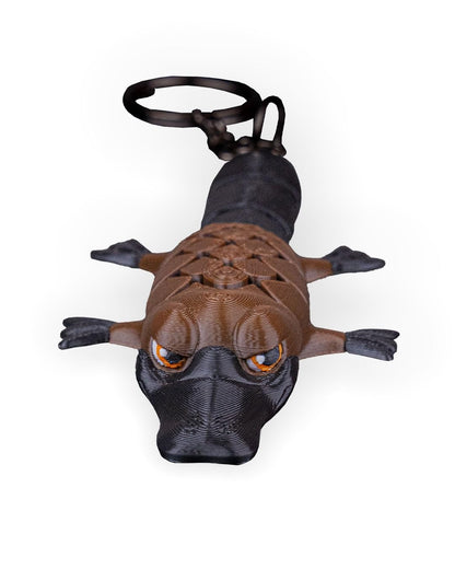 Pierre the Platypus Fidget Keychain – Articulated Flexi Animal for Teens & Adults, Stress Relief Gift or Desk Toy – 3D Printed in Canada