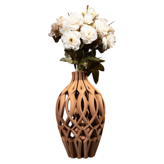 Modern Geometric Vista Vase for Faux Flowers or Home Display, Sculptural Decorative Accent – 3D Printed in Canada