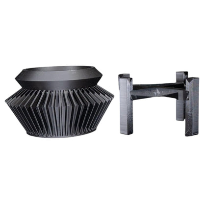 Quano Planter - Modern Geometric Planter Pot with Stand – Decorative Indoor Plant Holder for Succulents, Cacti & Faux Plants – Sleek Black Minimalist Design – 3D Printed in Canada