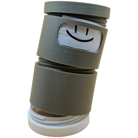 Stackable Screw-Together Storage Containers – Modular Round Organizer Jars with Label Window, Compact & Portable – 3D Printed in Canada