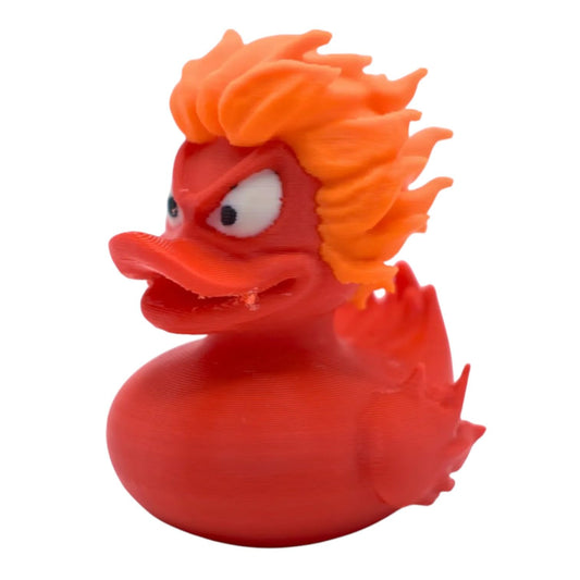 Heat Miser Duck Figurine - Red Rubber Duck for Dashboard, Car & Jeep - Collectible Ducks for Ducking & Cruise Ship Hiding - Unique Fire Character Gift – 3D Printed in Canada
