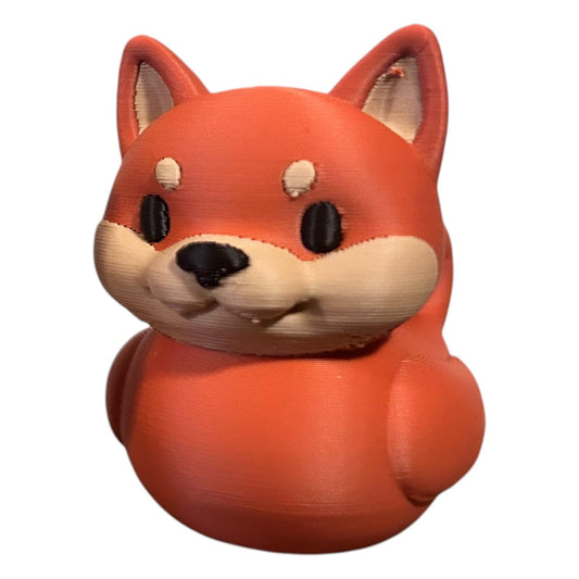 Shiba Inu Duck Figurine – Cute Red Shiba Rubber Duck Hybrid Collectible for Dog Lovers and Kawaii Decor Fans – 3D Printed in Canada