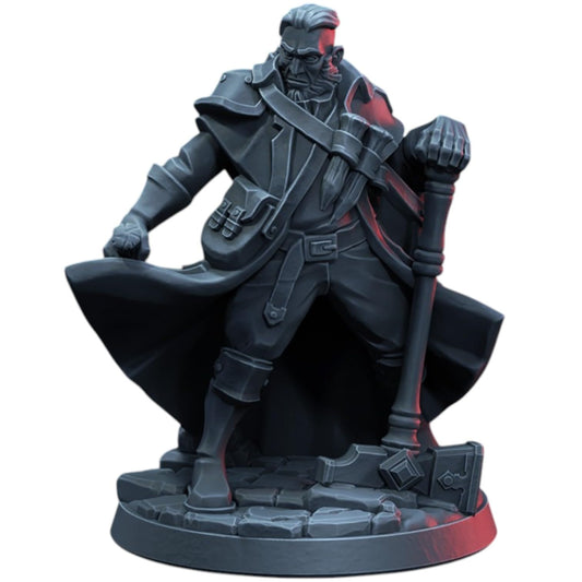 Vampire Hunter Male Fantasy Miniature Statue for Tabletop RPGs, Gothic Dioramas & Collector Displays – 3D Printed in Canada