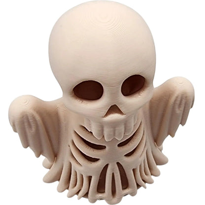 Skeleghost Figurine – Cute Skeleton Ghost Hybrid for Halloween Decor, Spooky Shelf Displays, or Gothic Mini Collections – 3D Printed in Canada