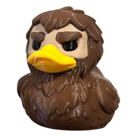 Sasquatch Duck Figurine – Funny Cryptid Rubber Duck Hybrid for Bigfoot Fans – Collectible Mythical Creature Décor – 3D Printed in Canada