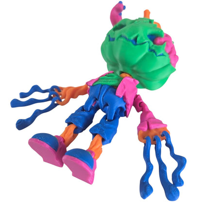 Rotten Pumpkin Boy Figurine – Creepy Halloween Zombie Style Collectible Figure for Display, Fidgeting & Desk Decor – 3D Printed in Canada