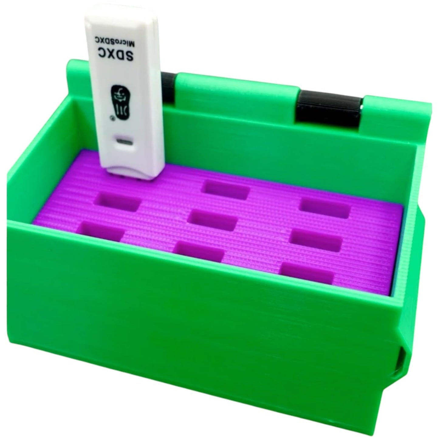 Mini Dumpster USB Holder – Quirky Storage Bin for Flash Drives, Dongles & Tech Accessories – Hinged Lid Desktop Organizer – 3D Printed in Canada