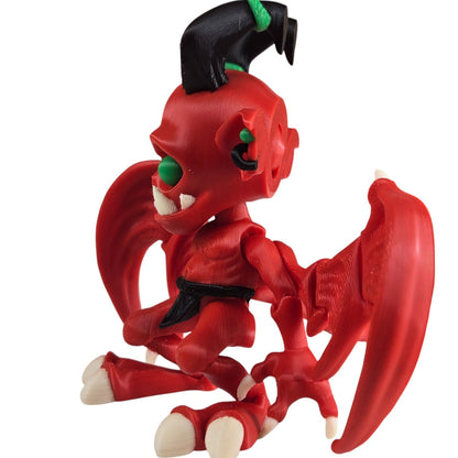 Articulated Imp Figurine – Poseable Fantasy Demon Creature for Display or Desk Décor – Gothic Devil-Inspired Fidget Collectible – 3D Printed in Canada