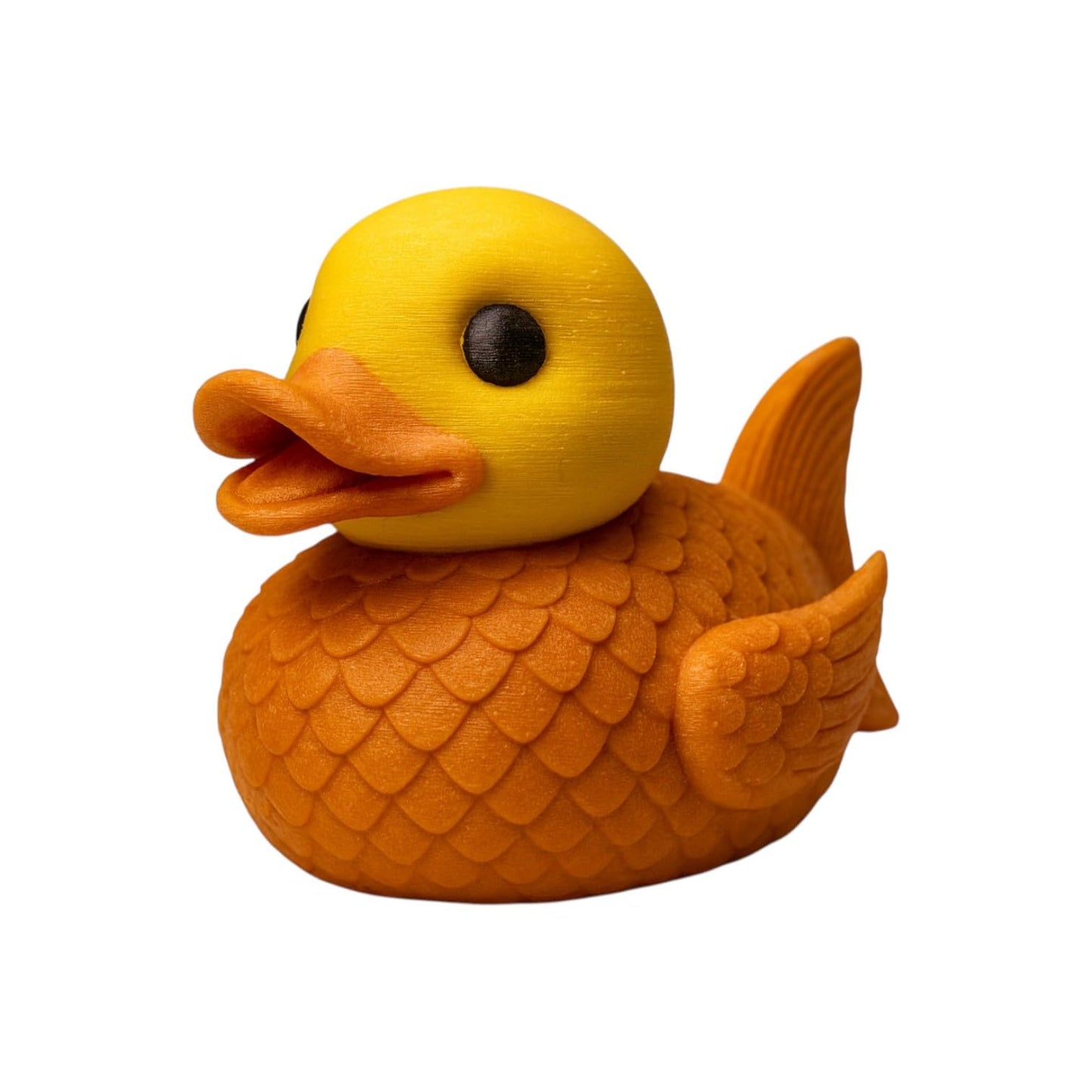 Gold Fish Duck Figurine – Duck & Goldfish Hybrid – Cute Animal Mash‑Up Collectible – Funny Goldfish Duck Desk Decor or Gift for Teens & Adults – 3D Printed in Canada