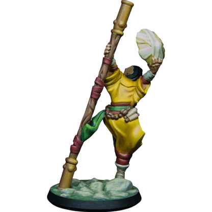 Monk Female Miniature for Fantasy RPGs – Martial Artist Adventurer Figurine for Painting & Collecting – 3D Printed in Canada