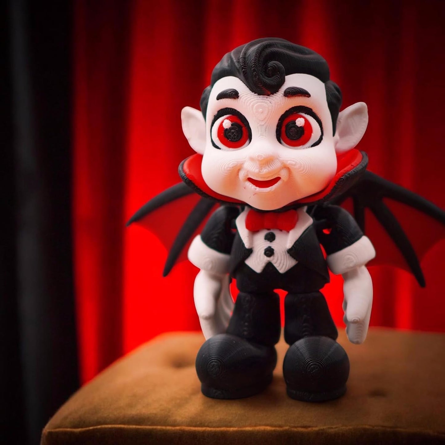Flexy Baby Dracula Figurine – Articulated Gothic Vampire Collectible for Teens & Adults – Poseable Halloween Desk Display – 3D Printed in Canada