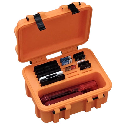 Rugged Media Storage Case – 3D Printed Protective Organizer for USB Drives, SD Cards, MicroSDs – Secure Locking System – Compact Travel Size – 3D Printed in Canada