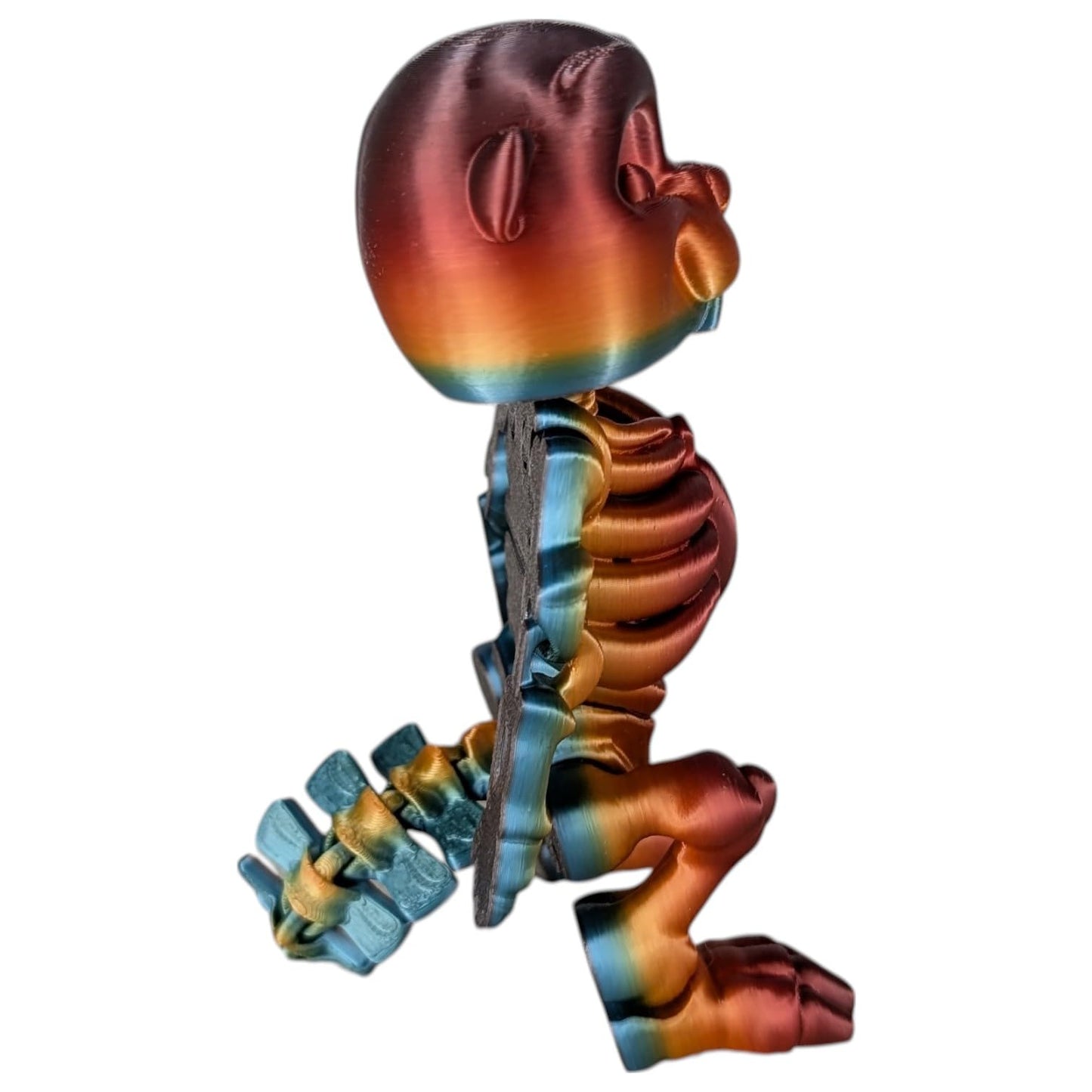 Skeleton Beaver Figurine – Articulated Animal Skeleton Desk Toy for Teens & Adults – Creepy Cute Canadian Collectible – 3D Printed in Canada