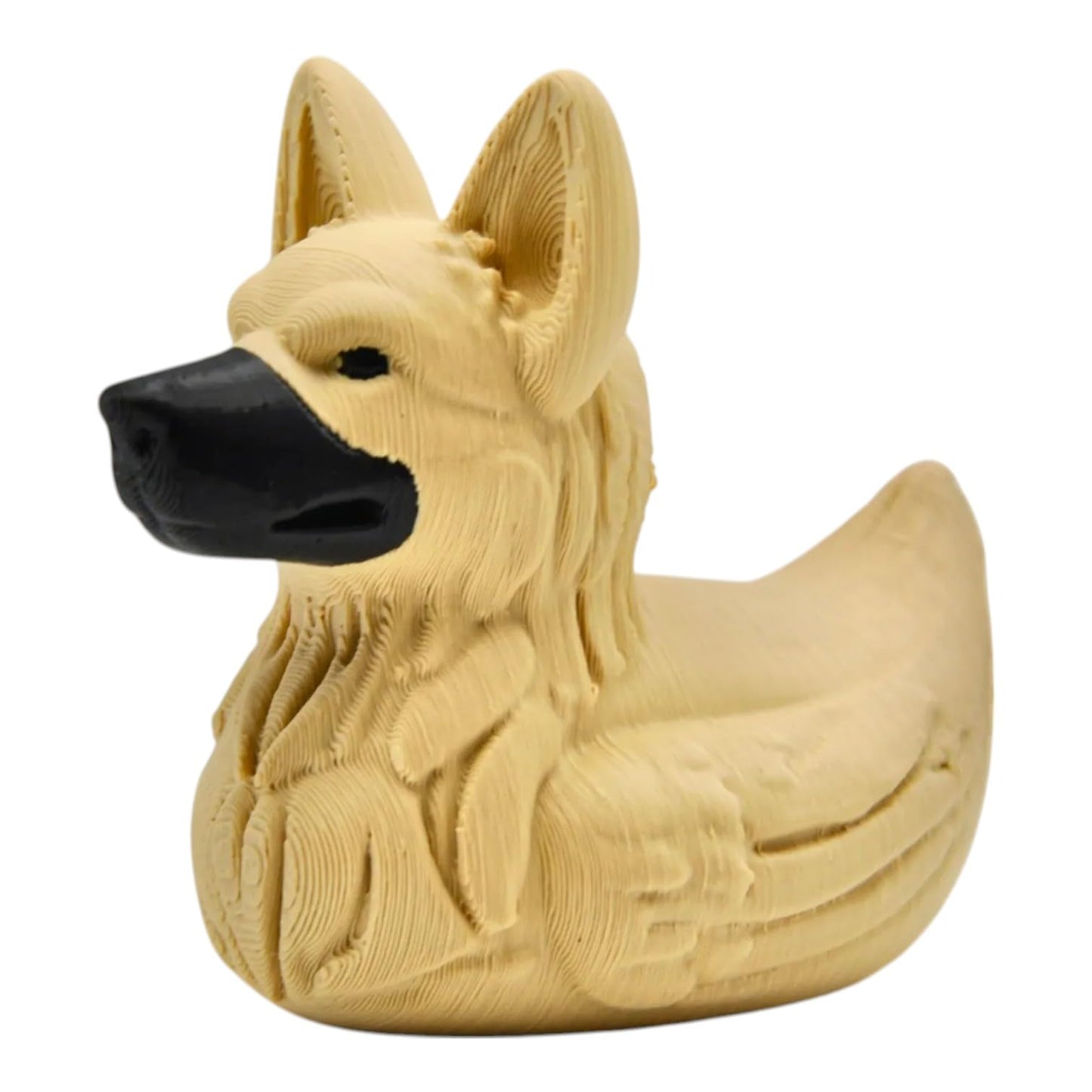 German Shepherd Duck Figurine - Funny Collectible Ducks for Jeep Ducking & Cruise Ship Hiding - Unique Dog Gifts for GSD Lovers - Cute Duck Dashboard Decoration – 3D Printed in Canada