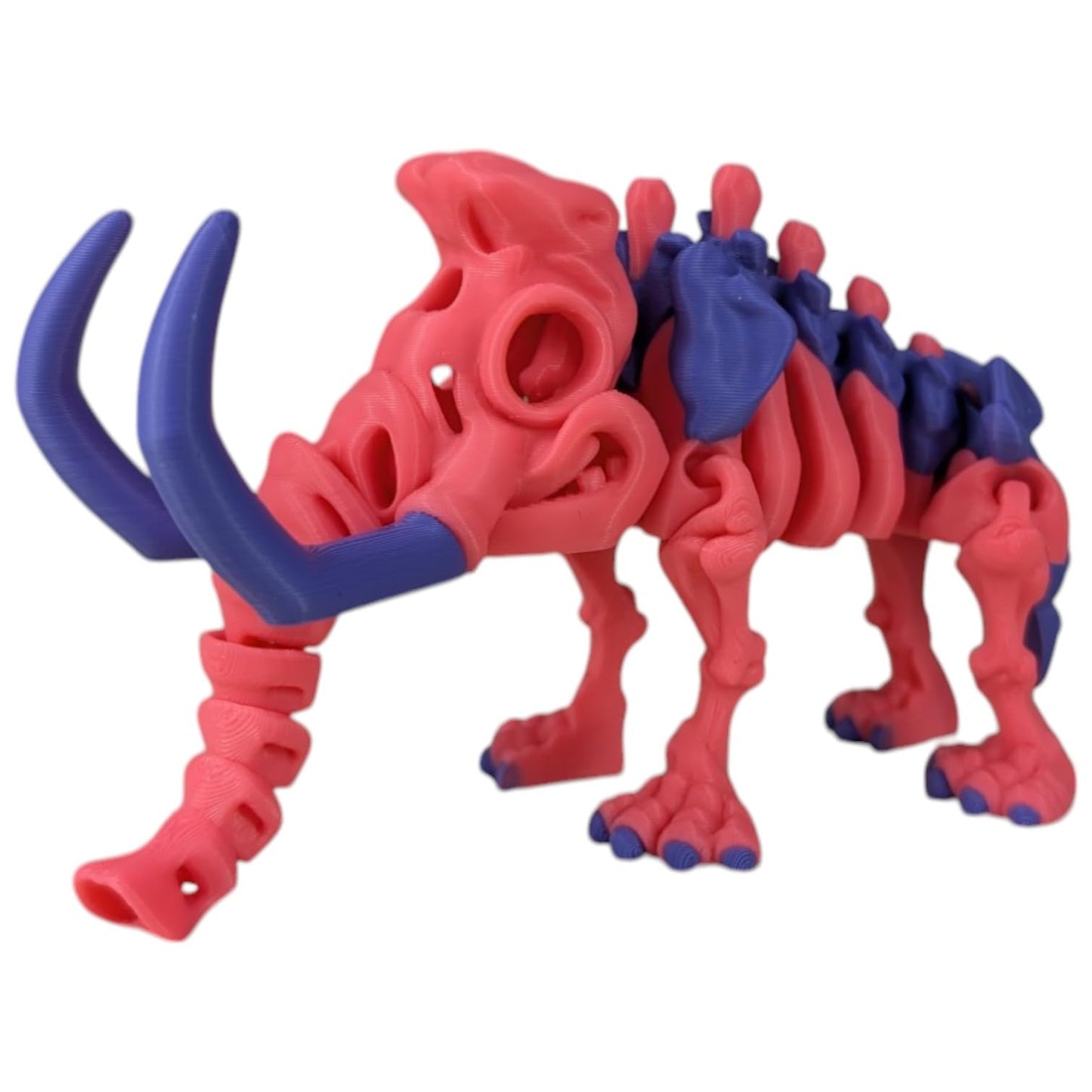 Articulated Skeleton Mammoth Figurine – Nebula Bloom – Prehistoric Desk Stress Relief Toy & Collectible for Teens & Adults – 3D Printed in Canada