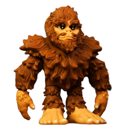 Cute Articulated Bigfoot Figurine – Poseable 3D Printed Sasquatch Model – Print-in-Place Cryptid Creature for Desk Display or Collectors – 3D Printed in Canada