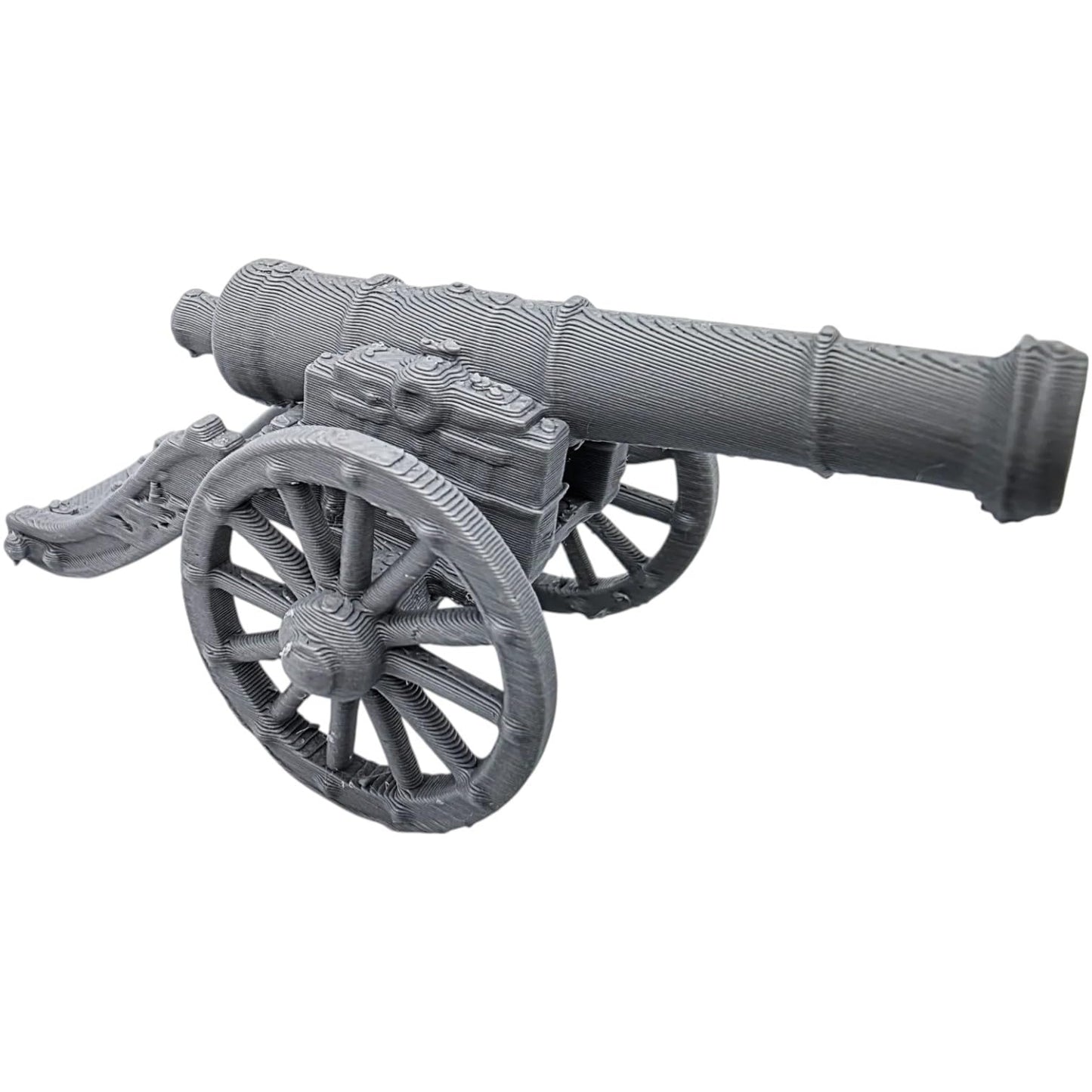 Cannon Miniature – Historical Artillery Figurine for Dioramas, Tabletop War Games, or Display – Classic Wheeled Cannon Prop – 3D Printed in Canada