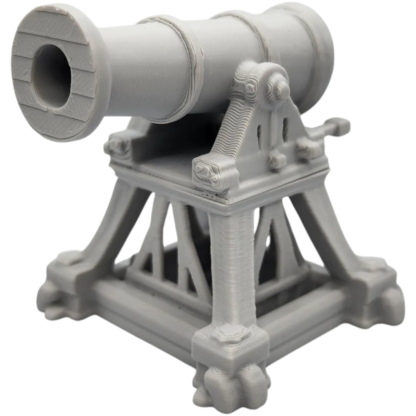 Cannon Turret Miniature – Multipart Rotating Base Assembly for Tabletop Dioramas, Fantasy Forts & Wargame Terrain – 3D Printed in Canada