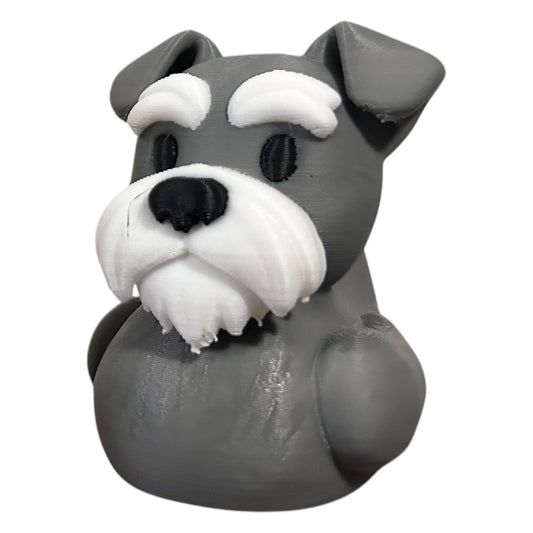 Schnauzer Duck Figurine – Duck-Dog Hybrid with Signature Beard, Brows & Floppy Ears – Funny Collectible for Schnauzer Lovers – 3D Printed in Canada