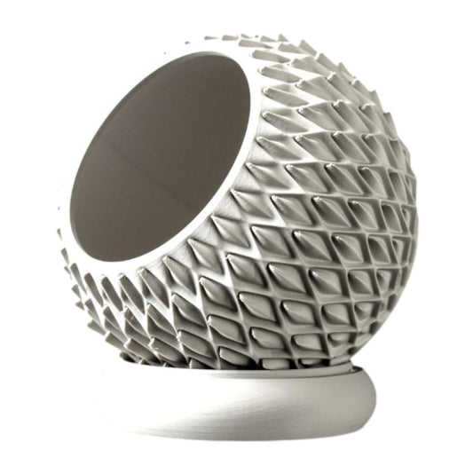 Petal Planter Pot – Decorative Geometric Plant Container for Succulents, Bonsai or Faux Greenery – Modern Textured Indoor Pot with Organic Pattern – 3D Printed in Canada