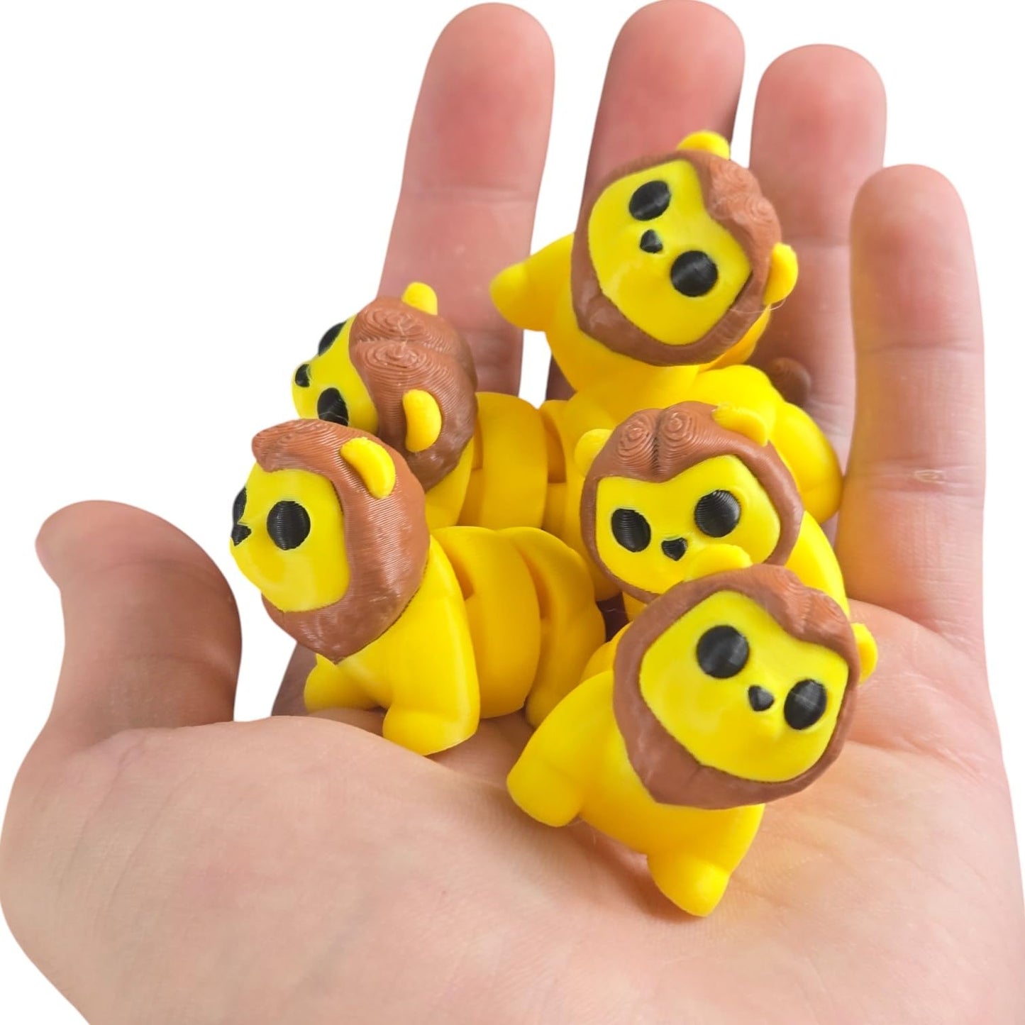 Cute Articulated Lion Figurine with Cartoon Eyes – Roaring Safari Desk Fidget Toy for Teens & Adults – Flexible Jungle Animal for Stress Relief & Decor – 3D Printed in Canada