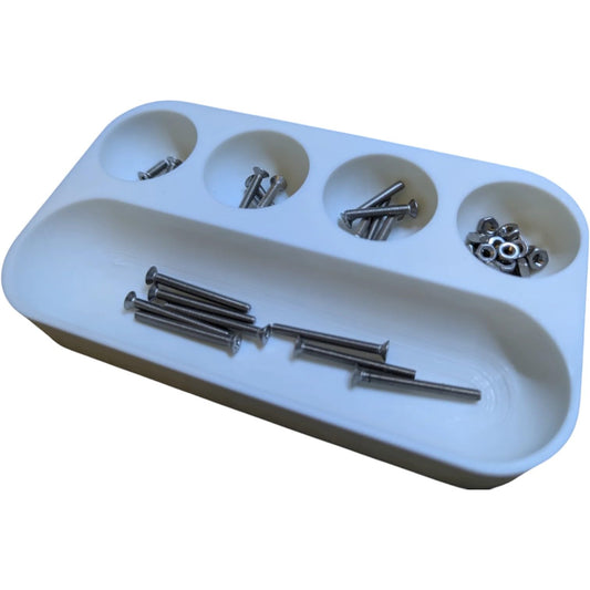 Domed Parts Tray Organizer – 3D Printed Hardware Sorting Dish for Screws, Nuts, Bolts & Electronics Assembly – 3D Printed in Canada