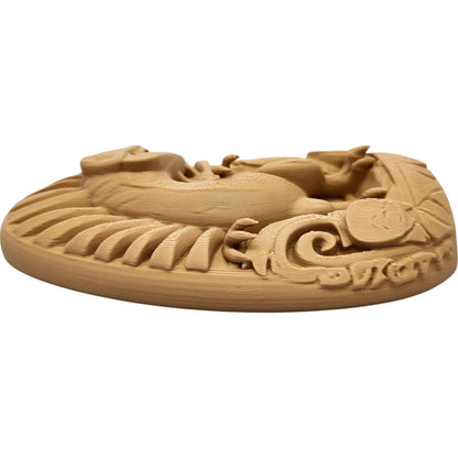 Tyrannosaurus Rex Relief Wall Art – Dinosaur Sculpture Plaque in Ornate Jurassic Style, No Supports Required – 3D Printed in Canada