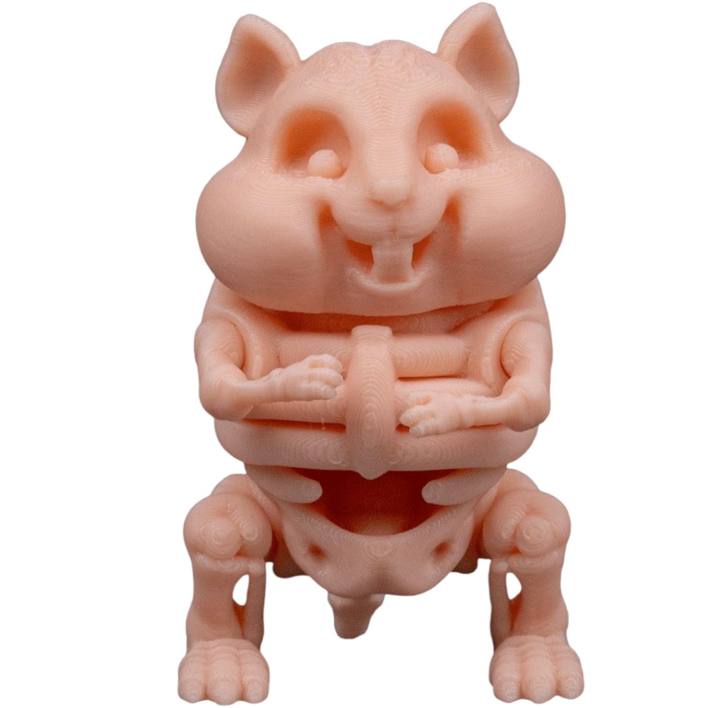 Skeleton Hamster Figurine – Creepy Cute Rodent Skeleton with Articulated Limbs for Teens & Adults – Halloween Collectible & Fidget Toy – 3D Printed in Canada