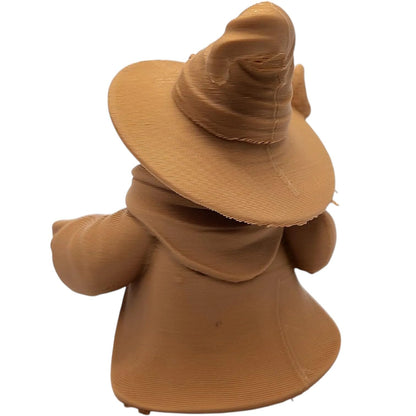 The Summoner Owl Figurine – Fantasy Owl Mage with Hat, Staff & Casting Pose – Owls & Dragons Collection – Paintable Display Miniature – 3D Printed in Canada