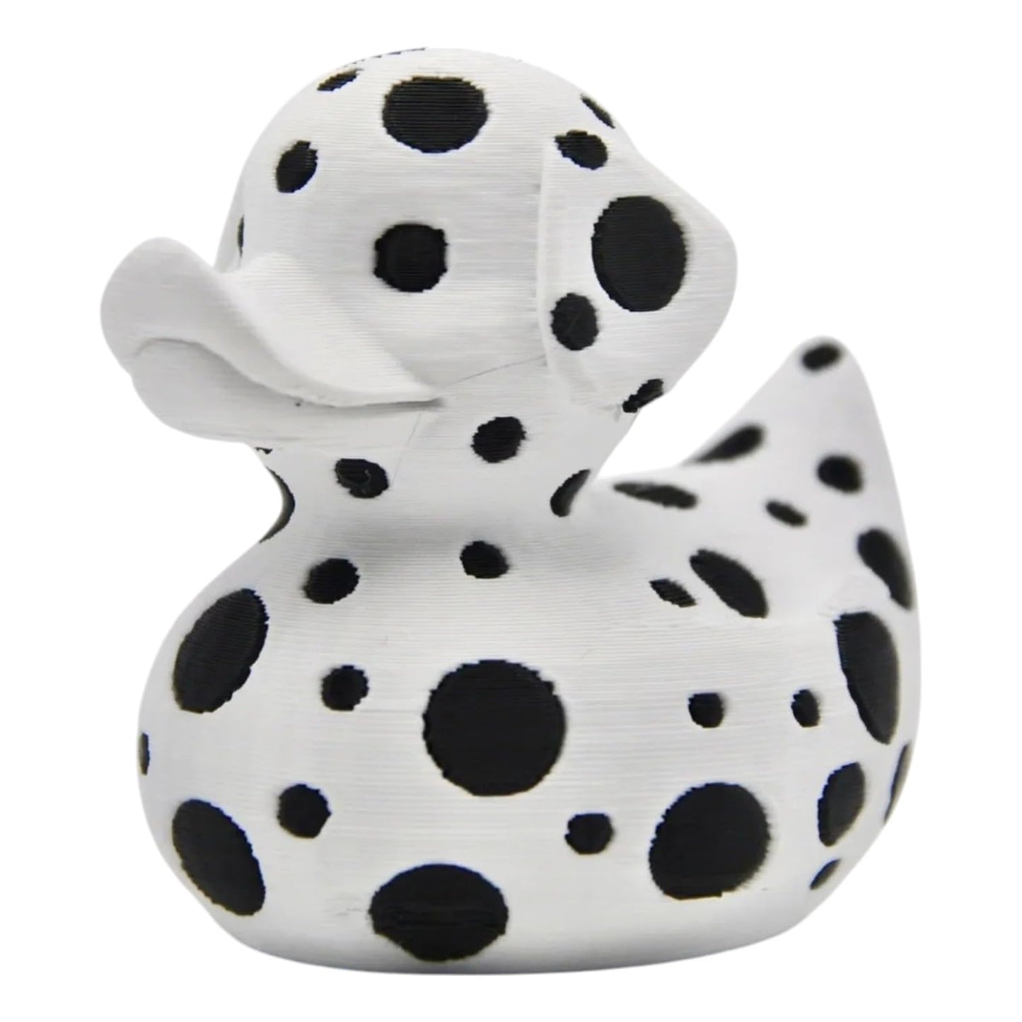 Dalmatian Duck Figurine – Cute Car Dashboard & Desk Decor – Dog Lover Collectible – 3D Printed in Canada