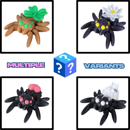 Mystery Mini Spiders 5-Pack – Collectible Figurines with Mystery Egg – Blind Box Surprises for Teens & Adults – Stress Relief Desk Toys for Anxiety, ADHD, Autism – 3D Printed in Canada