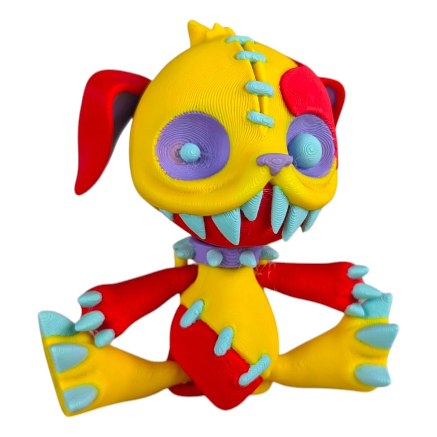 Stuffed Creepy Dog Figurine – Articulated Desk Fidget for Teens & Adults – Stress Relief & Collectible – 3D Printed in Canada