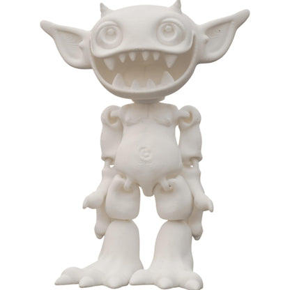 Articulated Goblin Figurine for Painting – DIY Poseable Monster Model Kit for Teens & Adults – Movable Goblin Fidget Display Statue – 3D Printed in Canada