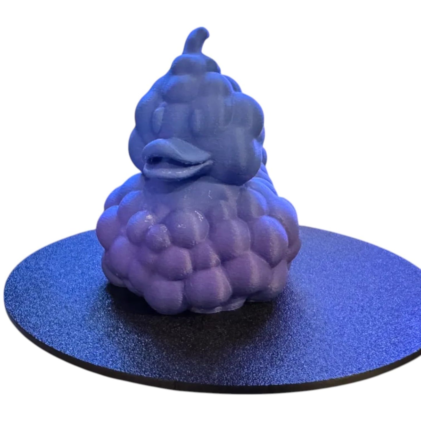 Grape Duck Figurine – Quirky Purple Duck Collectible Desk Decor Toy for 4x4 Vehicle Accessories, Cruise Travel Hide Games – 3D Printed in Canada