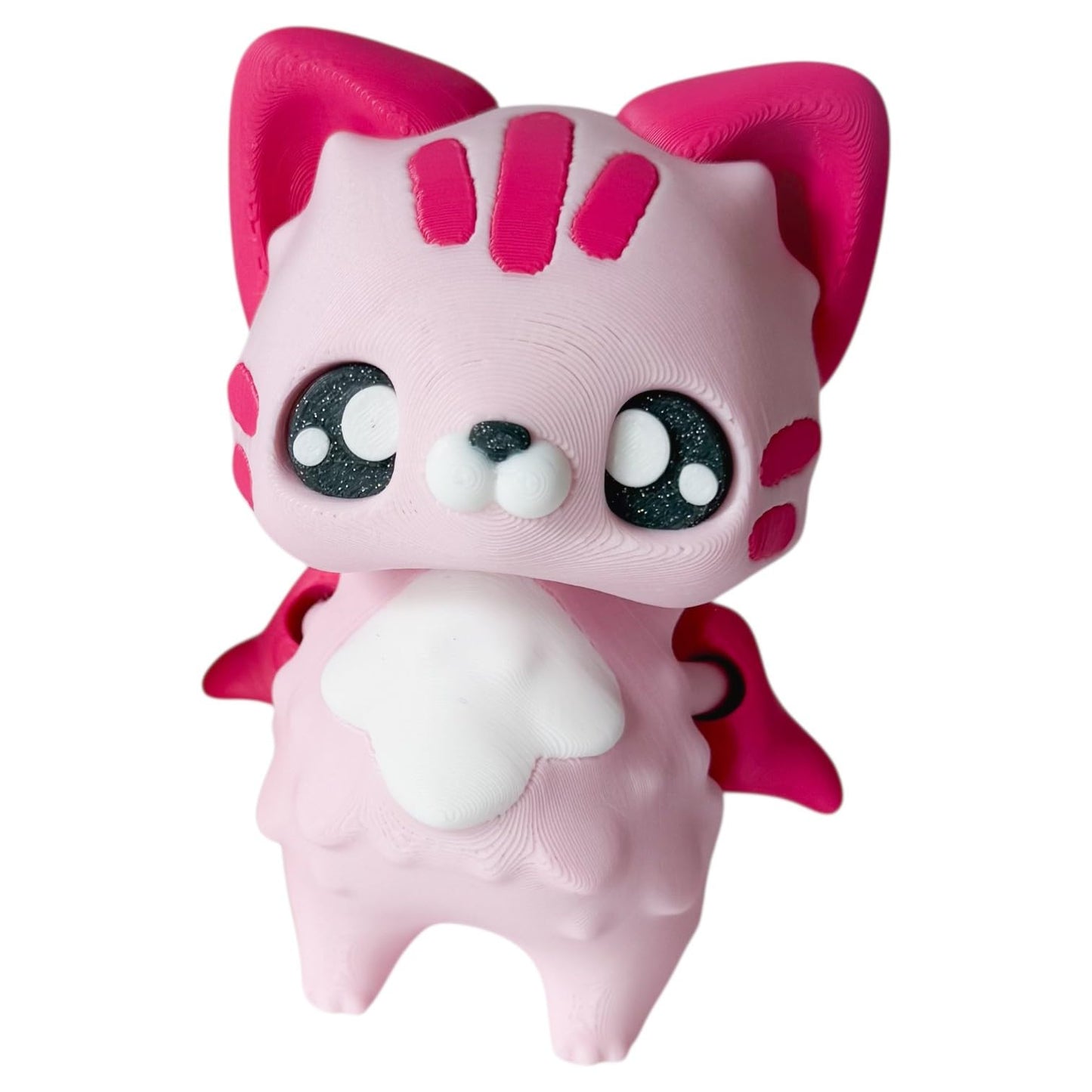 Cat Pixie Figurine – Kawaii Fantasy Creature with Wings & Big Eyes – Cute Desk Décor or Collectible Gift for Teens & Adults – 3D Printed in Canada