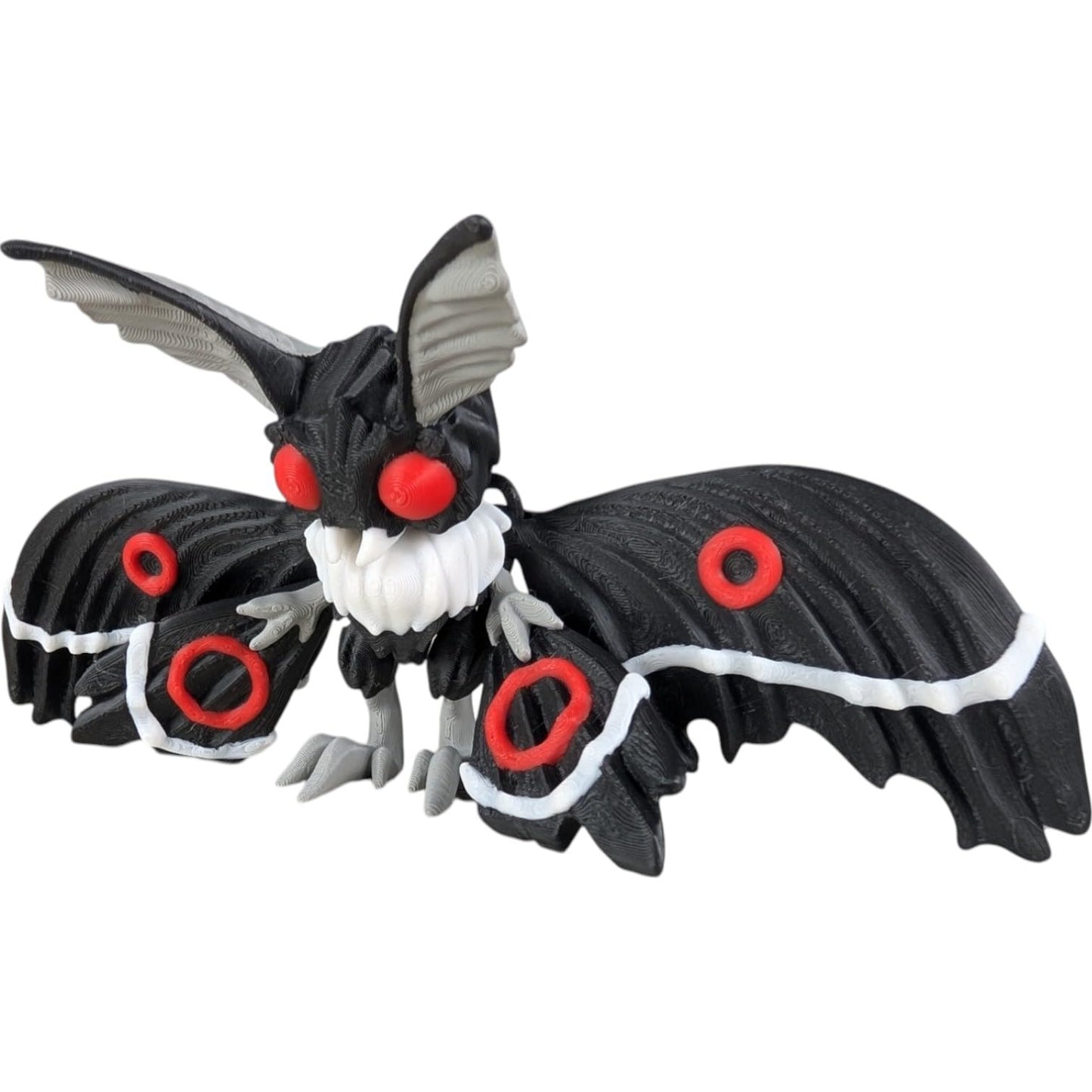 Articulated Mothman Figurine – Gothic Cryptid Desk Fidget for Teens & Adults – Stress Relief & Collectible – 3D Printed in Canada
