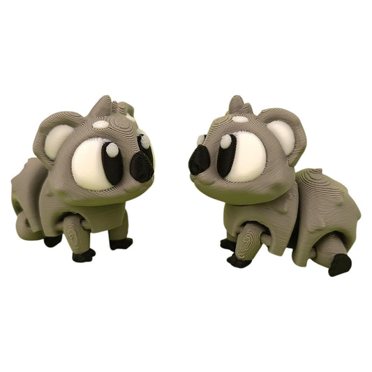 5-Pack Mini Baby Koala Figurines – Articulated Desk Pet Ocean Animals, Collectible Pocket Seals, Fidget Toys for Teens & Adults – 2 Inch Poseable Figures – 3D Printed in Canada