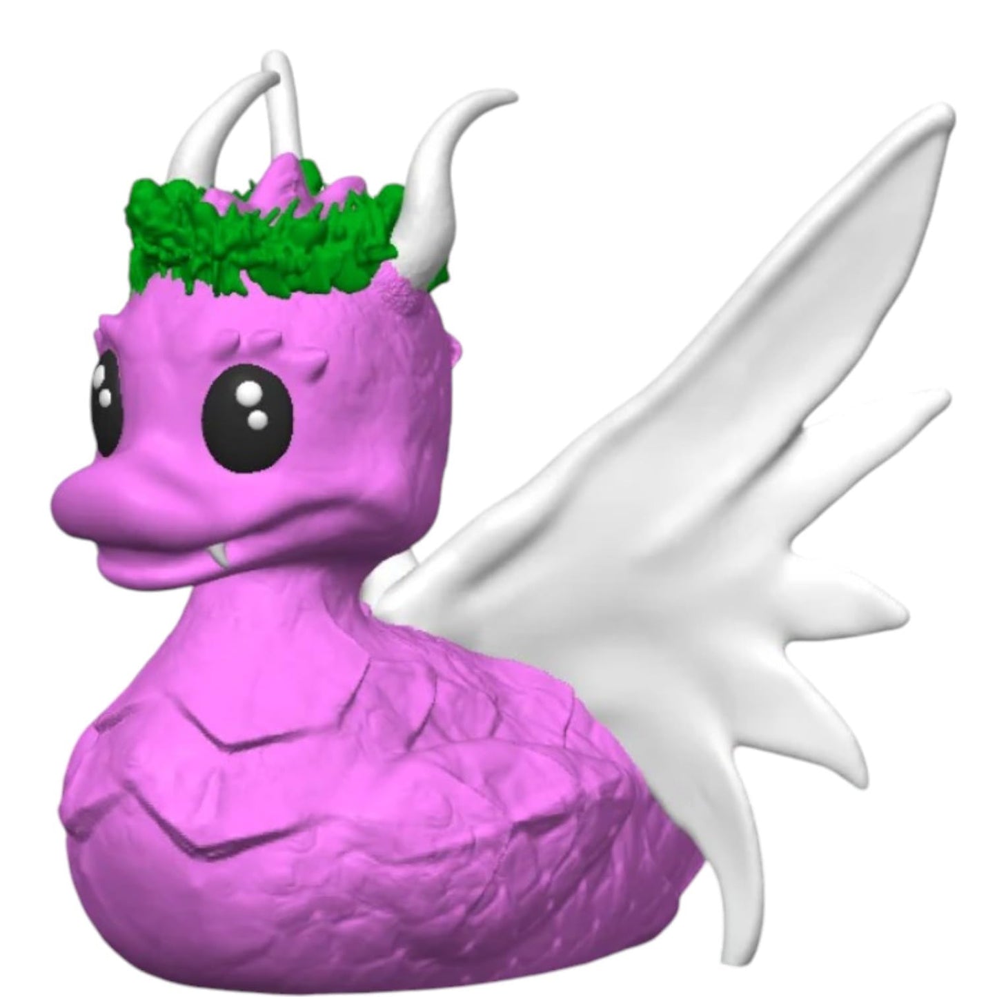Dragon Duck Figurine with Fairy Wings & Leaf Crown – Fantasy Creature Collectible for Teens & Adults – 3D Printed in Canada
