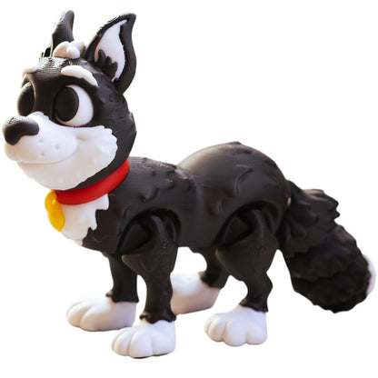 Articulated Cartoon Puppy Dog Figurine – Poseable 3D Printed Animal Model for Desk, Shelf, or Gift Display – 3D Printed in Canada